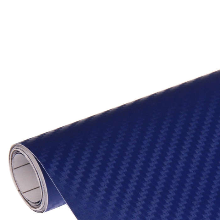 Car Decorative 3D Carbon Fiber PVC Sticker, Size: 152cm x 50cm(Blue)