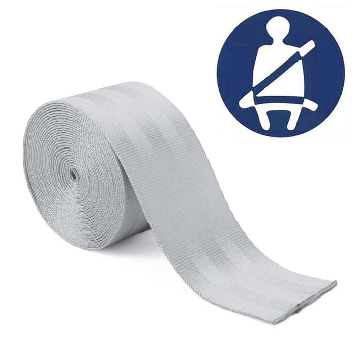 Car Modified Polyester Seat Belt Harness Racing Safety Seat Belt, Length: 3.6m (Silver)