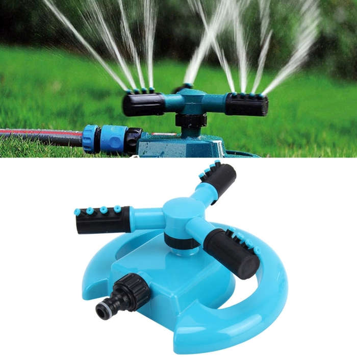 Garden Automatic Rotating Nozzle 360 Degree Rotary Automatic Sprinkler Garden Lawn Watering Nozzl...