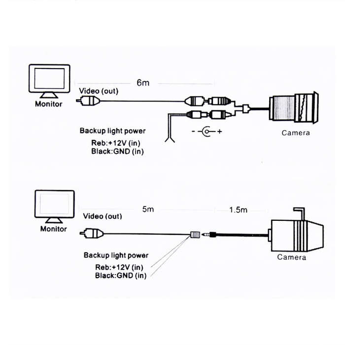 656x492 Effective Pixel HD Waterproof 4 LED Night Vision Wide Angle Car Rear View Backup Reverse ...