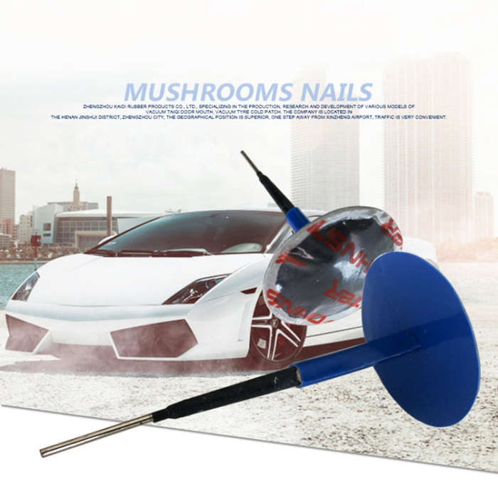 24 PCS 6mm Mushroom Nail-tyre Film Tyre Cold Patch Film Rubber Tire Repair Kit
