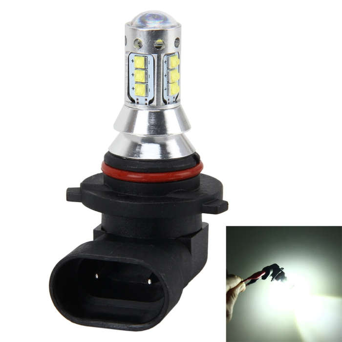 9006 50W 500 LM 6000K Car Fog Light with 16 Lamps, DC 12V-24V(White Light)