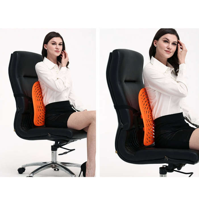 Car Lumbar Support Office Seat Belt Backrest Double Cushion Car Home Massage Lumbar Ice Silk Pill...