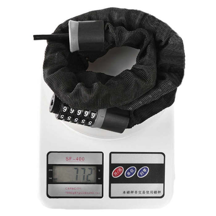 Motorcycles / Bicycle Chain Lock 5 Digit Password Anti-theft Password Lock, Length: 0.6m