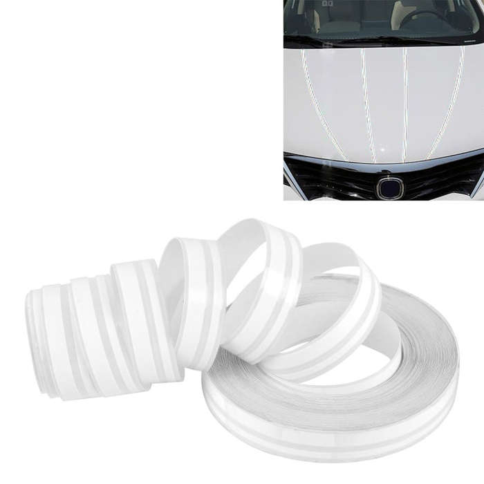 12mm × 9.8m Car Self Adhesive Decorative Stripe Tape Line(White)