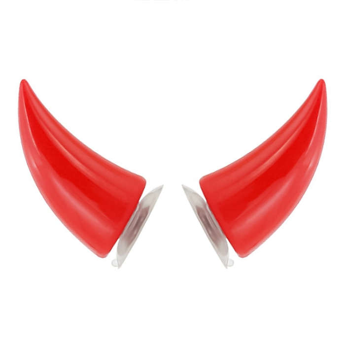 2 PCS Motorcycle Helmet Devil Decoration Motorbike Helmet Suction Cups Horns Decoration Headwear ...