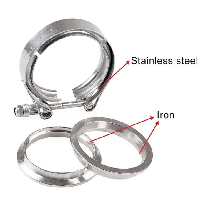 4 inch Car Turbo Exhaust Downpipe V-Band Clamp Stainless Steel 304 Flange Clamp