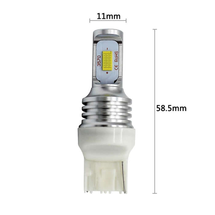2 PCS T20/7440 72W 1000LM 6000-6500K Bright White Light Car Turn Backup LED Bulbs Reversing Light...