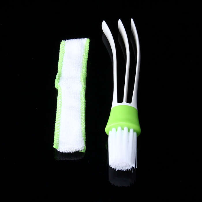 Clean Tool Dirt Duster Brush Dual Head for Car Air-Condition Vent Blind