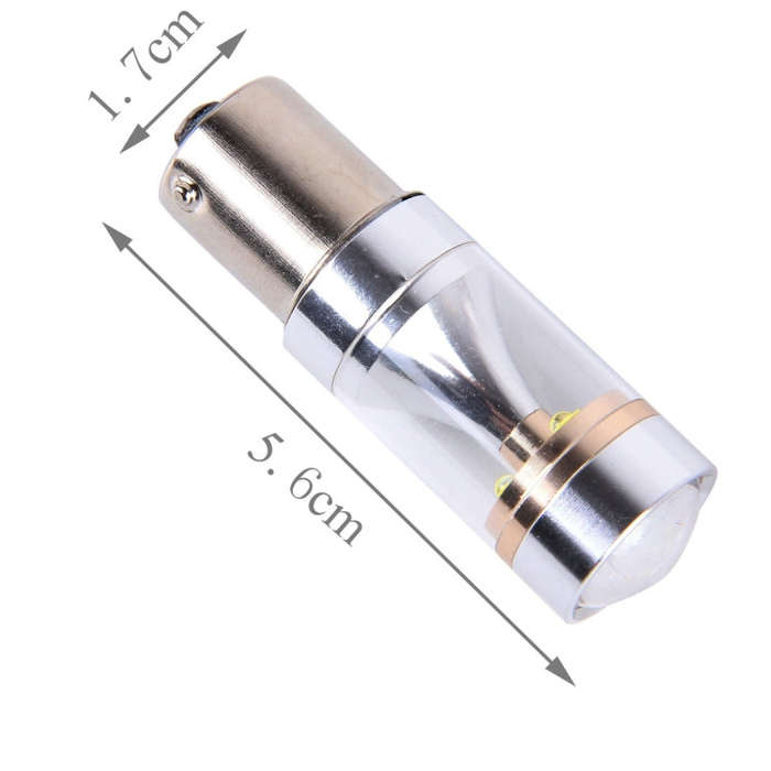 2 PCS 1156/BA15S  350LM 6000K 30W White Light 6 LED Canbus Car Reversing Light / Turn Light, DC 12V