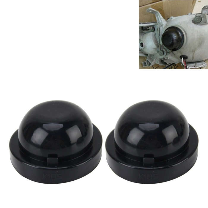 2 PCS K105 Universal Car LED Headlight HID Xenon Lamp Silicone Dust Cover Seal Caps Car Dust Cove...