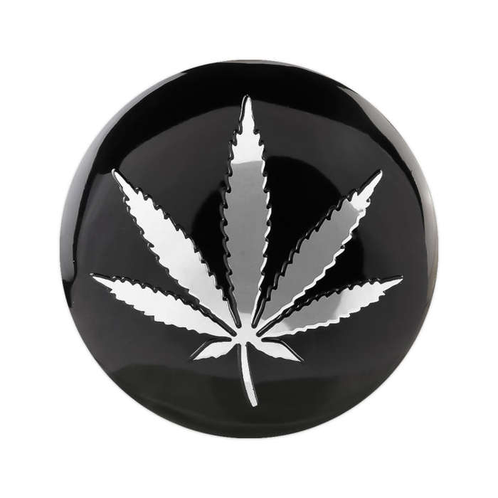 4 PCS Car-Styling Silver Leaves Pattern Metal Wheel Hub Decorative Sticker, Diameter: 5.8cm