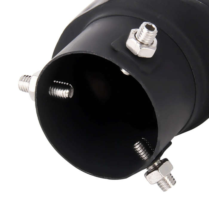 Universal Car Styling Stainless Steel Straight Double Outlets Exhaust Tail Muffler Tip Pipe(Black)