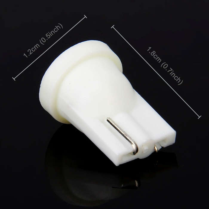 10 PCS T10/W5W/194/501/168 0.4W 20LM 6500K COB Bulbs Car Reading Lamp Clearance Light, DC 12V(Whi...