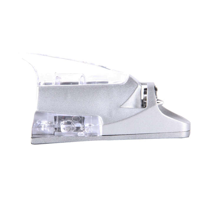 CB-073 Colorful Warning Light Wind Power Shark Fin Antenna Car Decoration(Silver)