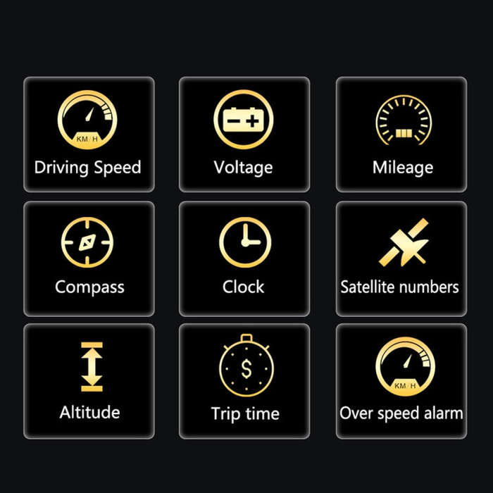 T900 Car GPS HUD Virtual HD Reflection Board Head-up Display, Speed & Driving Distance / Time Dis...