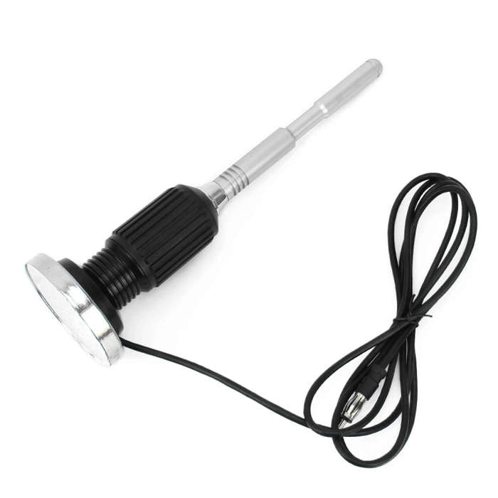 PS-5506 Universal Car Magnetic Roof Mount Base Radio AM/FM Aerial Amplified Antenna(Silver)