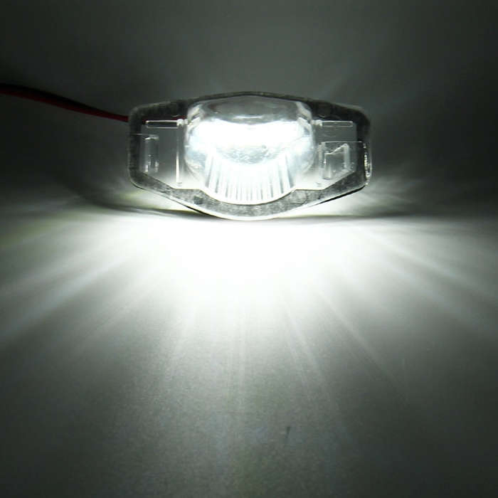 2 PCS DC 12V 2W 120LM 6000K LED License Plate Light 18-SMD 3528 Bulbs Lamps for Honda JAZZ(FIT) 0...