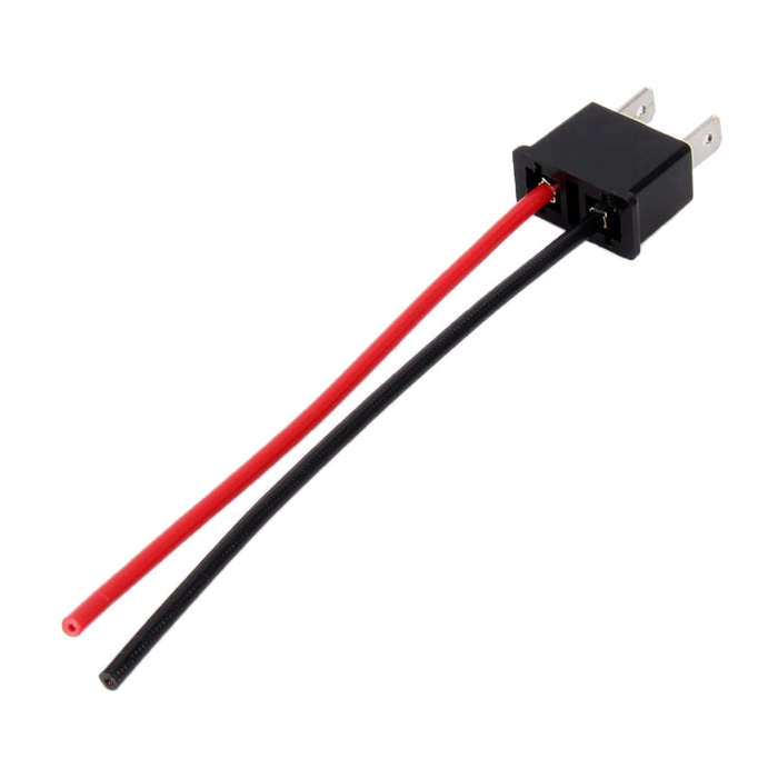 1 Pair H7 Bulb Holder Base Male Socket with Wire