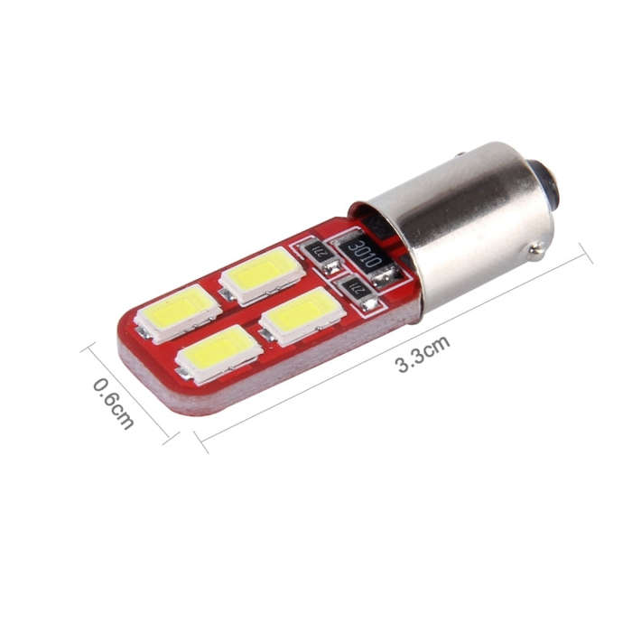 10 PCS BA9S 3W 200lm 6000K 8 SMD-5730 LEDs Car Clearance Light Lamp, DC 12V(White Light)