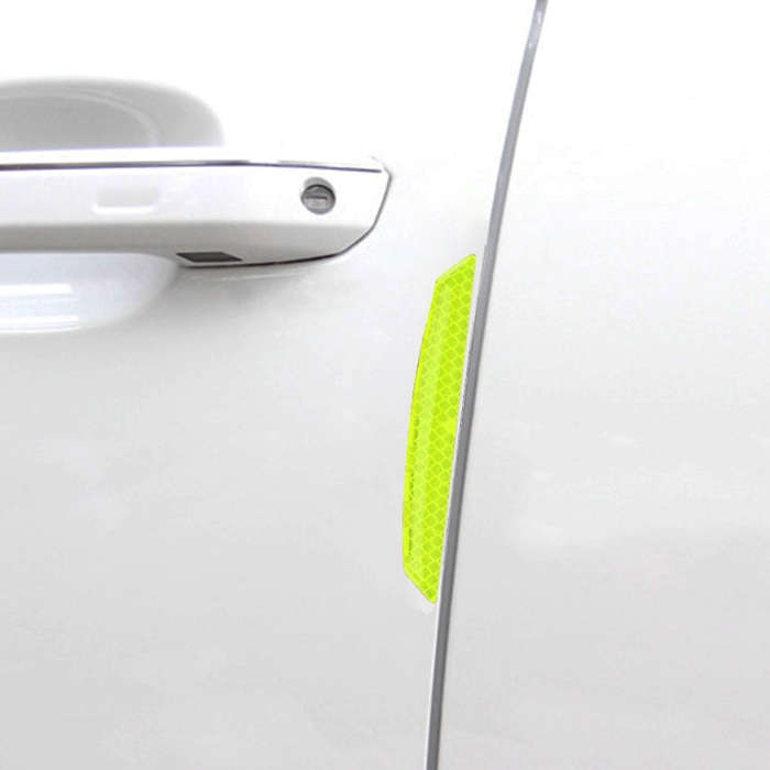 4 PCS Universal Car Door Anti-collision Strip Protection Guards Trims Stickers (Green)