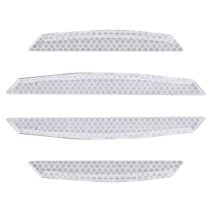 4 PCS Universal Car Door Anti-collision Strip Protection Guards Trims Stickers (White)