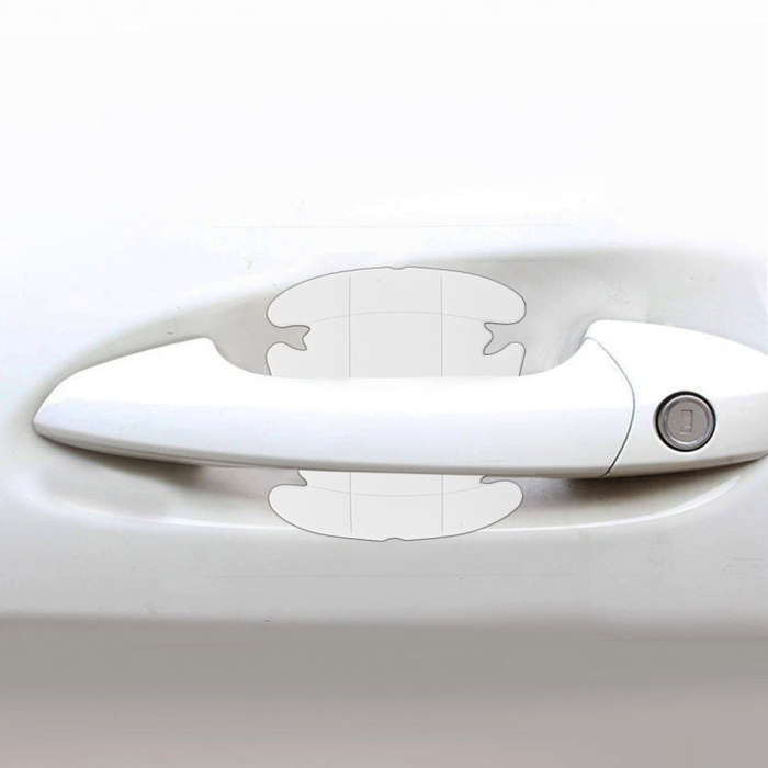 4 PCS Car-Styling Car Door Handle Scratches Resistant Sticker (White)