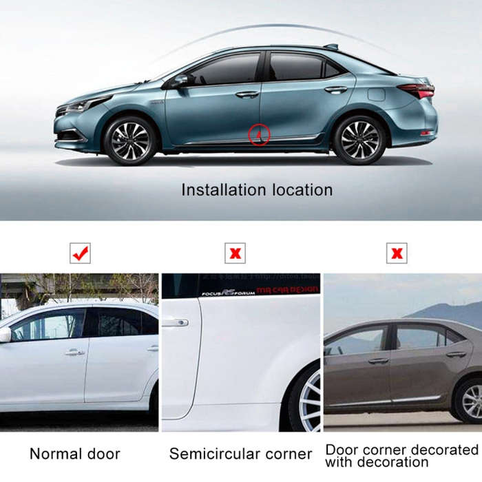 Universal Car Body Silicone Anti-collision Sticker Door corner Protector(Blue)