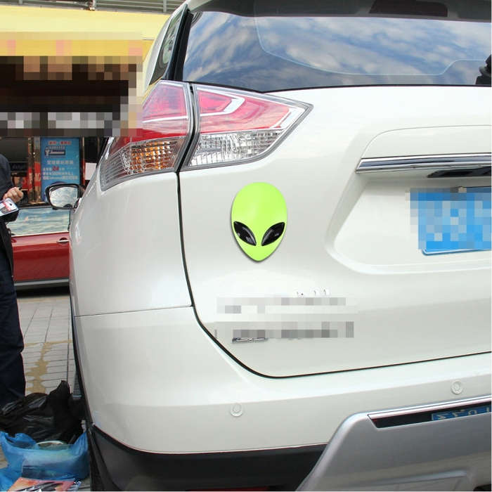 Wizard Head Shape Auto Sticker 3D Metal Fashion Car Stickers(Fluorescent Green Light)