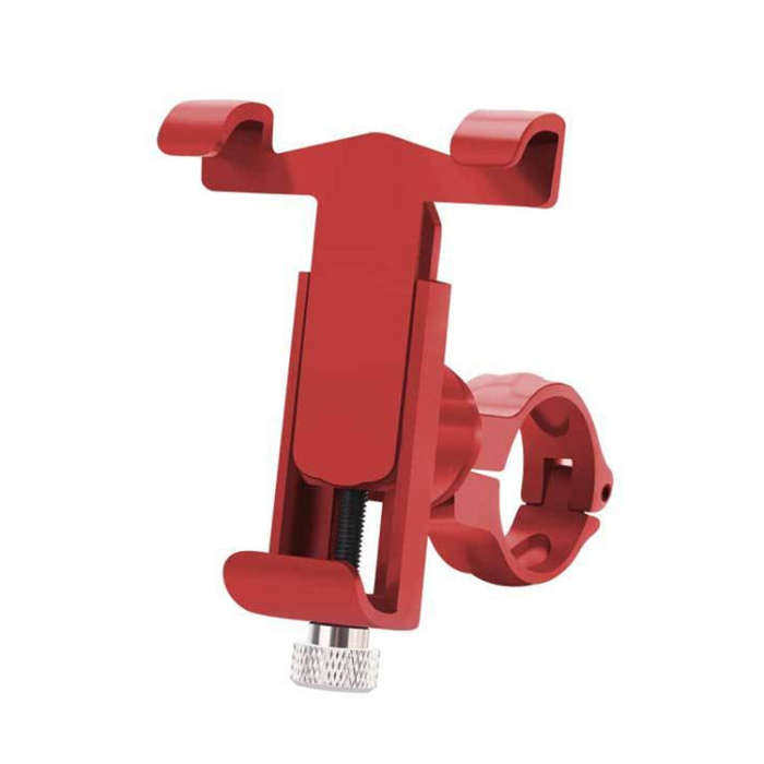 360 Degree Rotatable Aluminum Alloy Phone Bracket for Bicycle, Suitable for 50-100mm Device(Red)