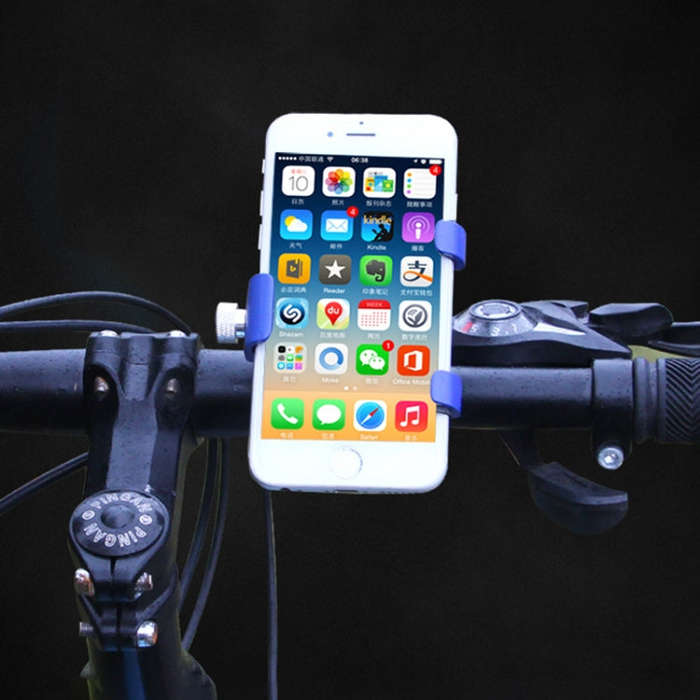 360 Degree Rotatable Aluminum Alloy Phone Bracket for Bicycle, Suitable for 50-100mm Device(Red)