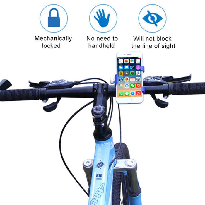 360 Degree Rotatable Aluminum Alloy Phone Bracket for Bicycle, Suitable for 50-100mm Device(Red)