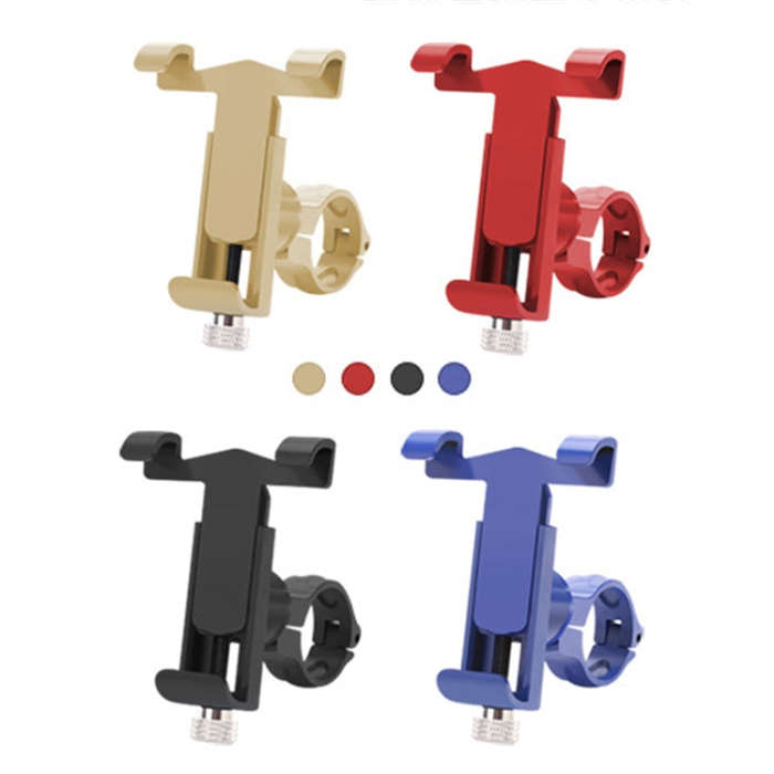 360 Degree Rotatable Aluminum Alloy Phone Bracket for Bicycle, Suitable for 50-100mm Device(Red)