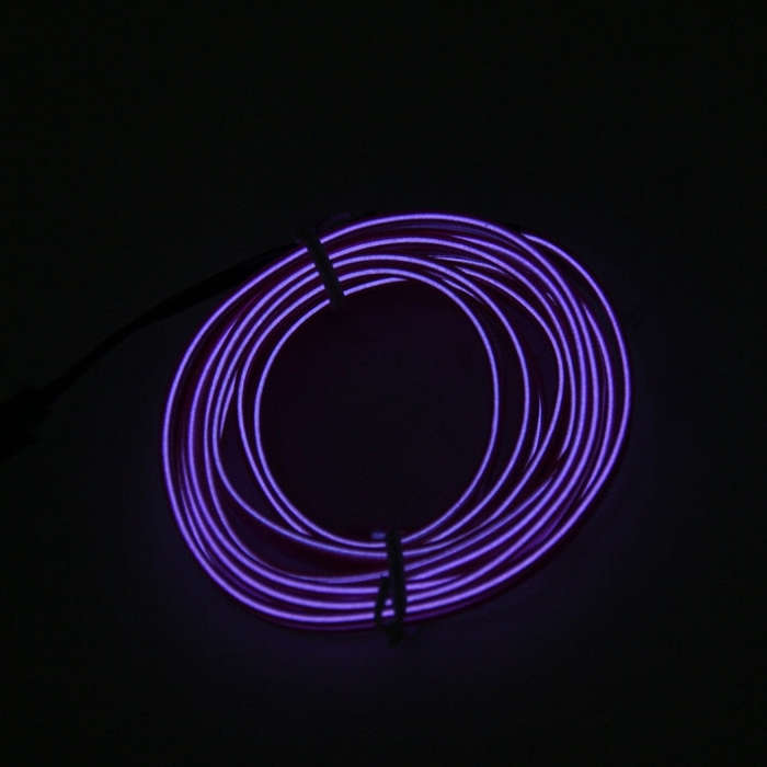 1M Cold Light Flexible LED Strip Light For Car Decoration(Purple Light)