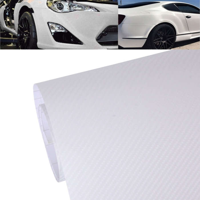 1.52m × 0.5m 4D Deep Blue Gloss Carbon Fiber Vinyl Wrap Car Sticker Decal Bubble Free Air Releas...