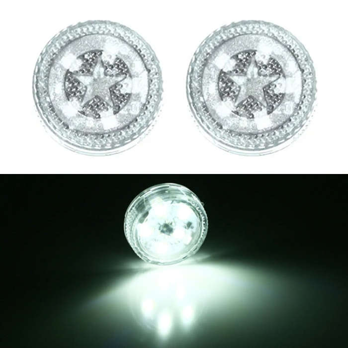 2 PCS Car Door Magnetic Warning Strobe Light Lamp(White Light)