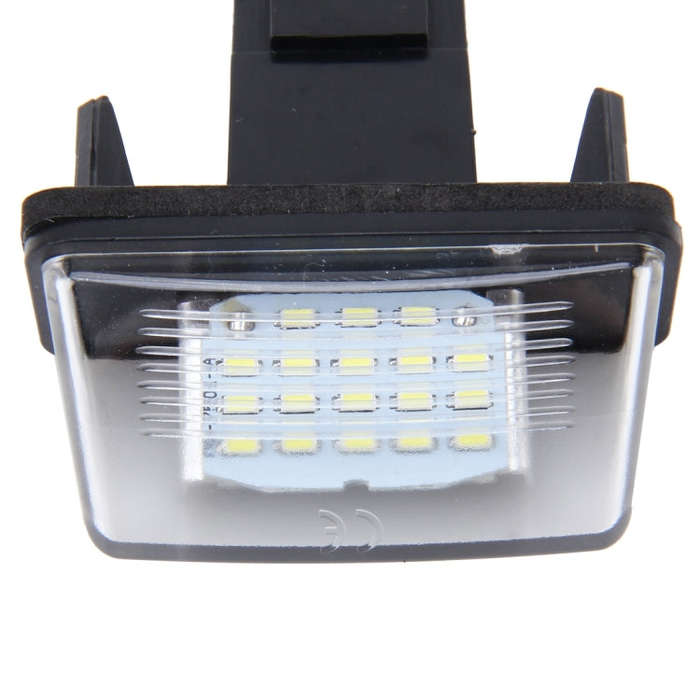 2 PCS License Plate Light with 24 SMD-3528 Lamps for Peugeot Citroen(White Light)