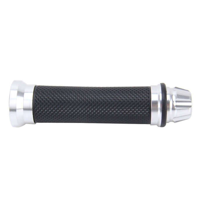 2 PCS Motorcycle Net Texture Metal Left Handle Bar Grips with Rubber Cover for Yamaha