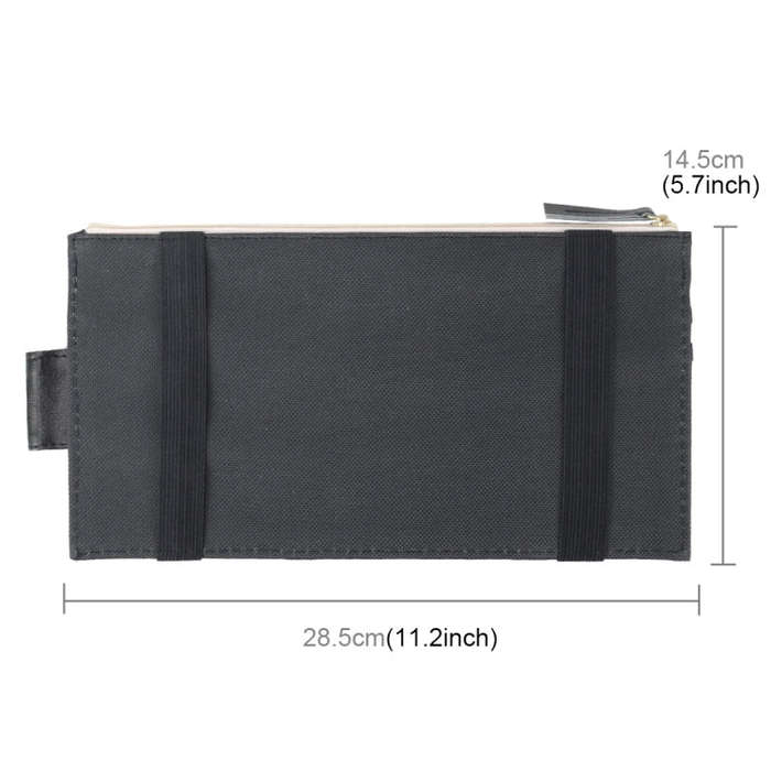 Multi-functional Auto Car Sun Visor Sunglass Holder Card Storage Holder Inner Pouch Bag (Black)