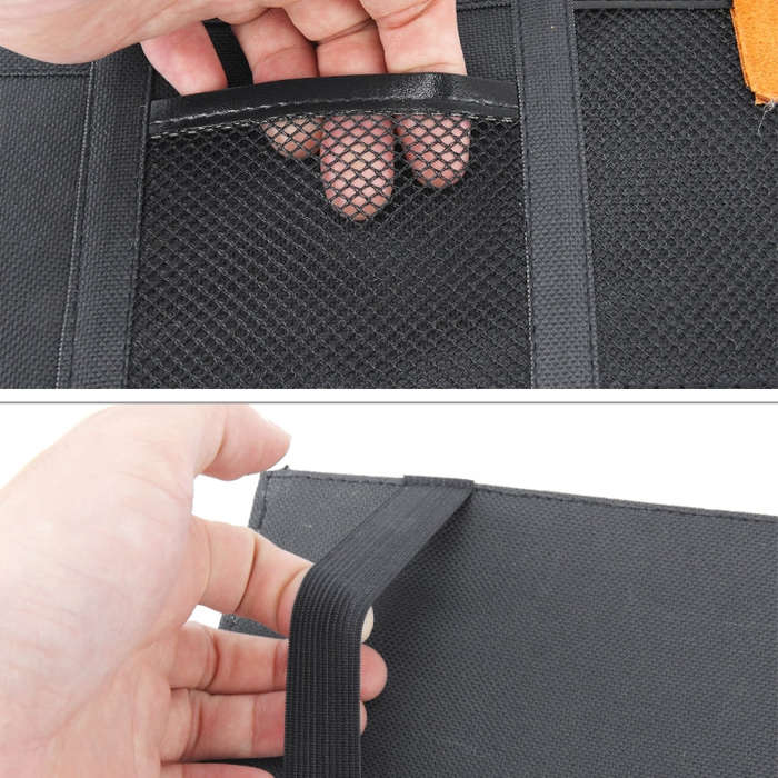 Multi-functional Auto Car Sun Visor Sunglass Holder Card Storage Holder Inner Pouch Bag (Black)