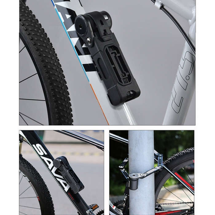 Foldable Alloy Steel Anti-theft Lock with Keys for Motorcycle Bike House Door