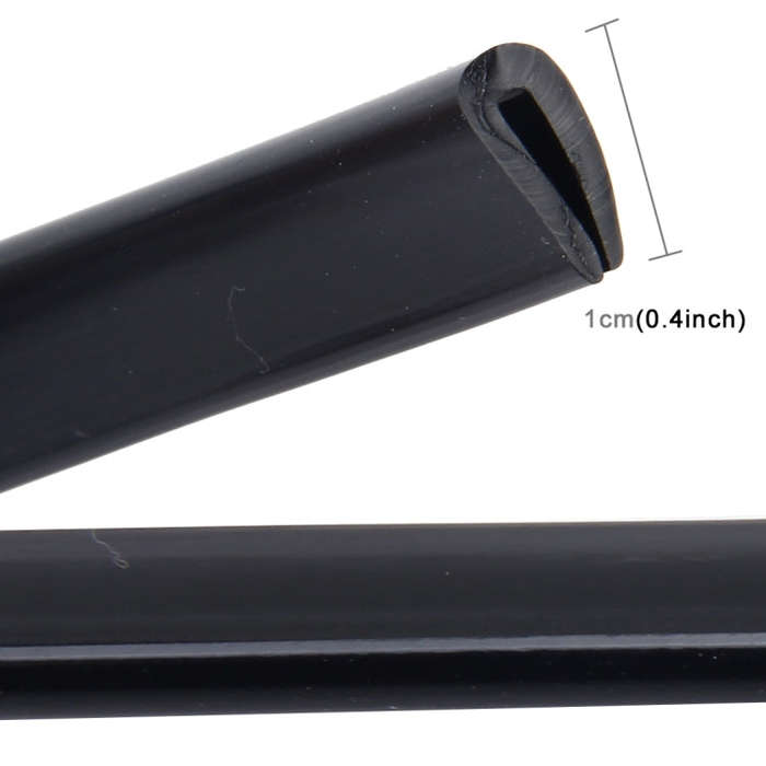 5.6m Car Decorative Strip Rubber Chrome Decoration Strip Door Seal Window Seal (Black)