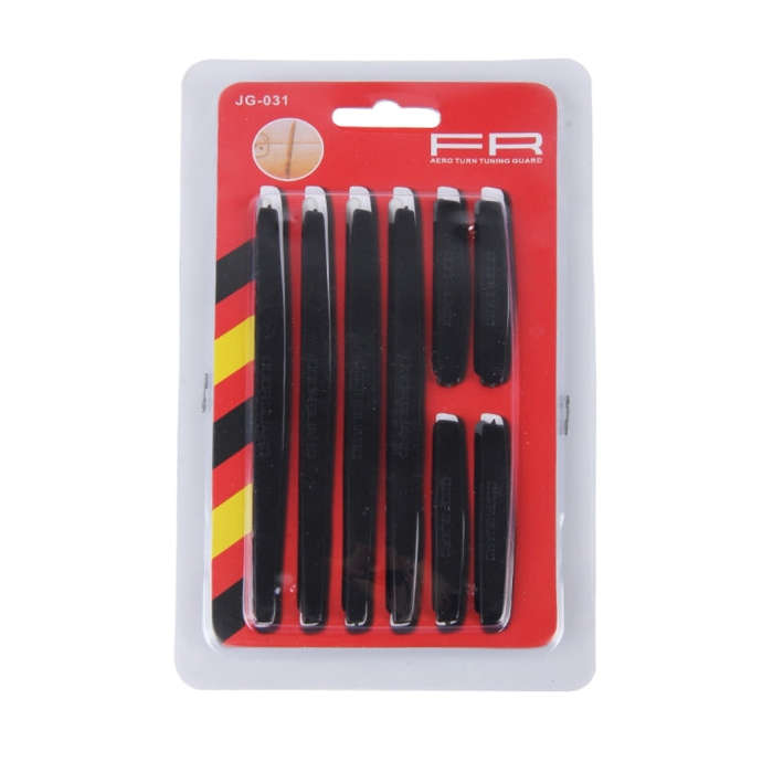 FR JG-031 8 PCS Rubber Car Side Door Edge Protection Guards Cover Trims Stickers(Black)