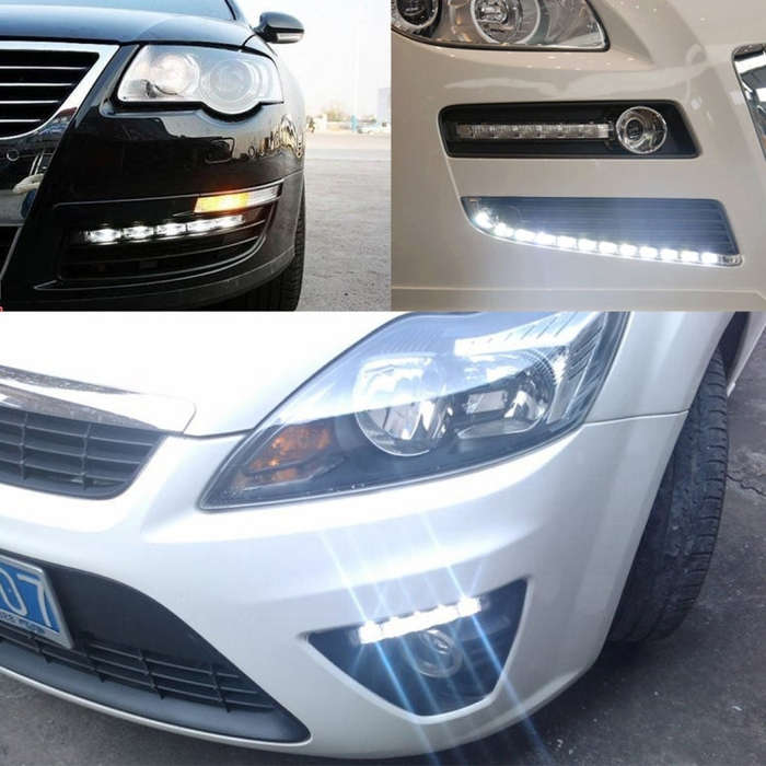 2 PCS 4W 120 LM 6000K DRL Daytime Running Light with 4 SMD-5050 Lamps, DC 12V(White Light)