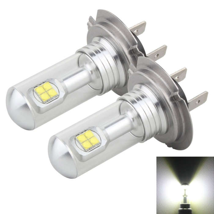 2 PCS  H7 40W 800 LM 6000K 8 LEDs Car Fog Lights, DC 12V(White Light)