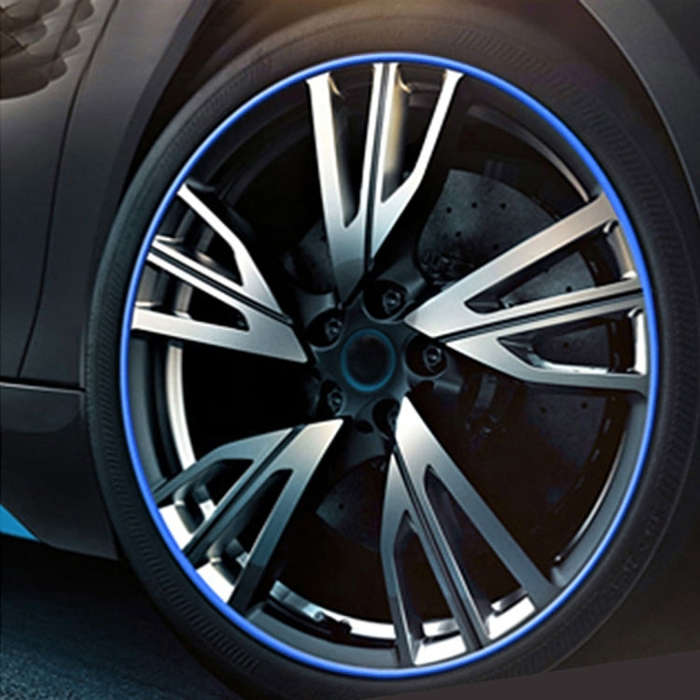 Universal Decorative Scratchproof Stickup 8M Flexible Car Wheel Hub TRIM Mouldings Shining Decora...
