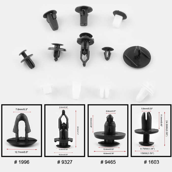 292 PCS Car Retainer Clips Assortment Car Panel Trim Plastic Fasteners Rivet Clips Set