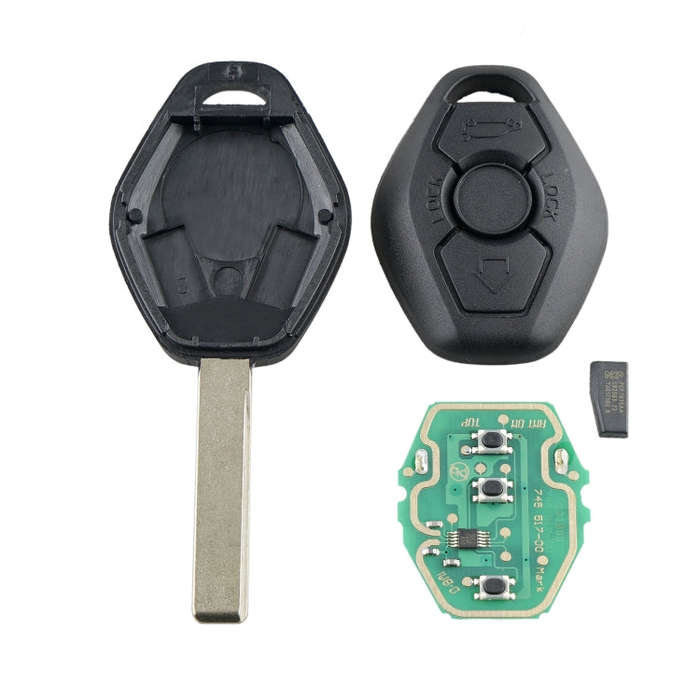 For BMW EWS System Intelligent Remote Control Car Key with Integrated Chip & Battery, Frequency: ...