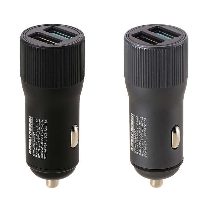 REMAX RCC221 Retour Series QC3.0 Dual USB Car Charger(Black)