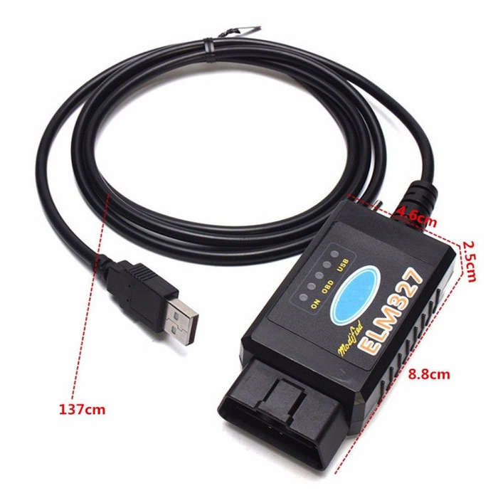 ELM327 Interface USB OBDII Auto Diagnostic Scanner Tool with Switch